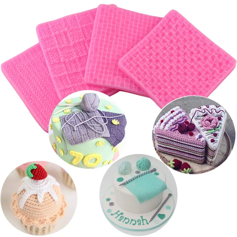 Sweater Fabric Knitting Texture Biscuits Embossed Pad Decorating Lace Mat Silicone Mold Fondant Wedding Cupcake Decoration Tools
Sweater Fabric Knitting Texture Biscuits Embossed Pad Decorating Lace Mat Silicone Mold Fondant Wedding Cupcake Decoration Tools