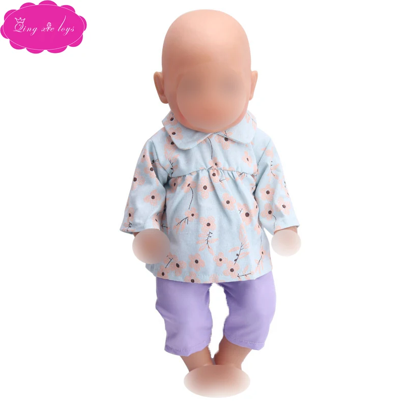 43 cm baby dolls Clothes Pale green printed suit Dress accessories Baby toys fit American 18 inch Girls doll f3
43 cm baby dolls Clothes Pale green printed suit Dress accessories Baby toys fit American 18 inch Girls doll f3