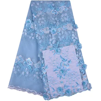 Embroidered Blue Color 3D French Tulle Net Lace With Appliques For Women Wedding Elegant Sewing Dress With Stones 3D Lace 1233B
Embroidered Blue Color 3D French Tulle Net Lace With Appliques For Women Wedding Elegant Sewing Dress With Stones 3D Lace 1233B