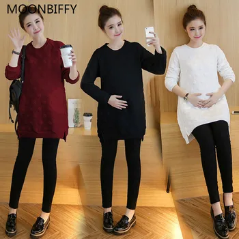 New Pregnant women wear two-piece autumn&winter long sleeved blouse bottom + trousers fashion wave point maternity clothing suit
New Pregnant women wear two-piece autumn&winter long sleeved blouse bottom + trousers fashion wave point maternity clothing suit