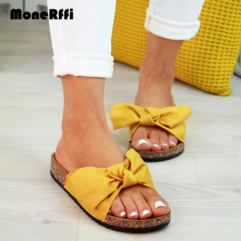 MoneRffi Summer Womens Casual Slides Bow-Knot Sandals Comfortable Beach Slippers Bow-Knot Sandals Flat Sandal Slippers Non-slip
MoneRffi Summer Womens Casual Slides Bow-Knot Sandals Comfortable Beach Slippers Bow-Knot Sandals Flat Sandal Slippers Non-slip