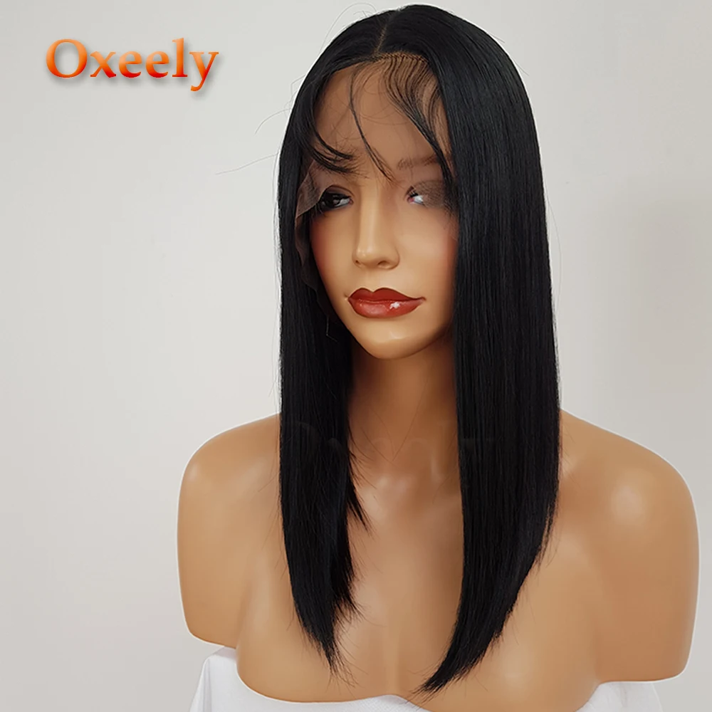 Oxeely Short Black Hair Synthetic Lace Front Wigs BOB Straight Hair Lace Front Wigs For Black Women Baby Hair Heat Resistant
Oxeely Short Black Hair Synthetic Lace Front Wigs BOB Straight Hair Lace Front Wigs For Black Women Baby Hair Heat Resistant