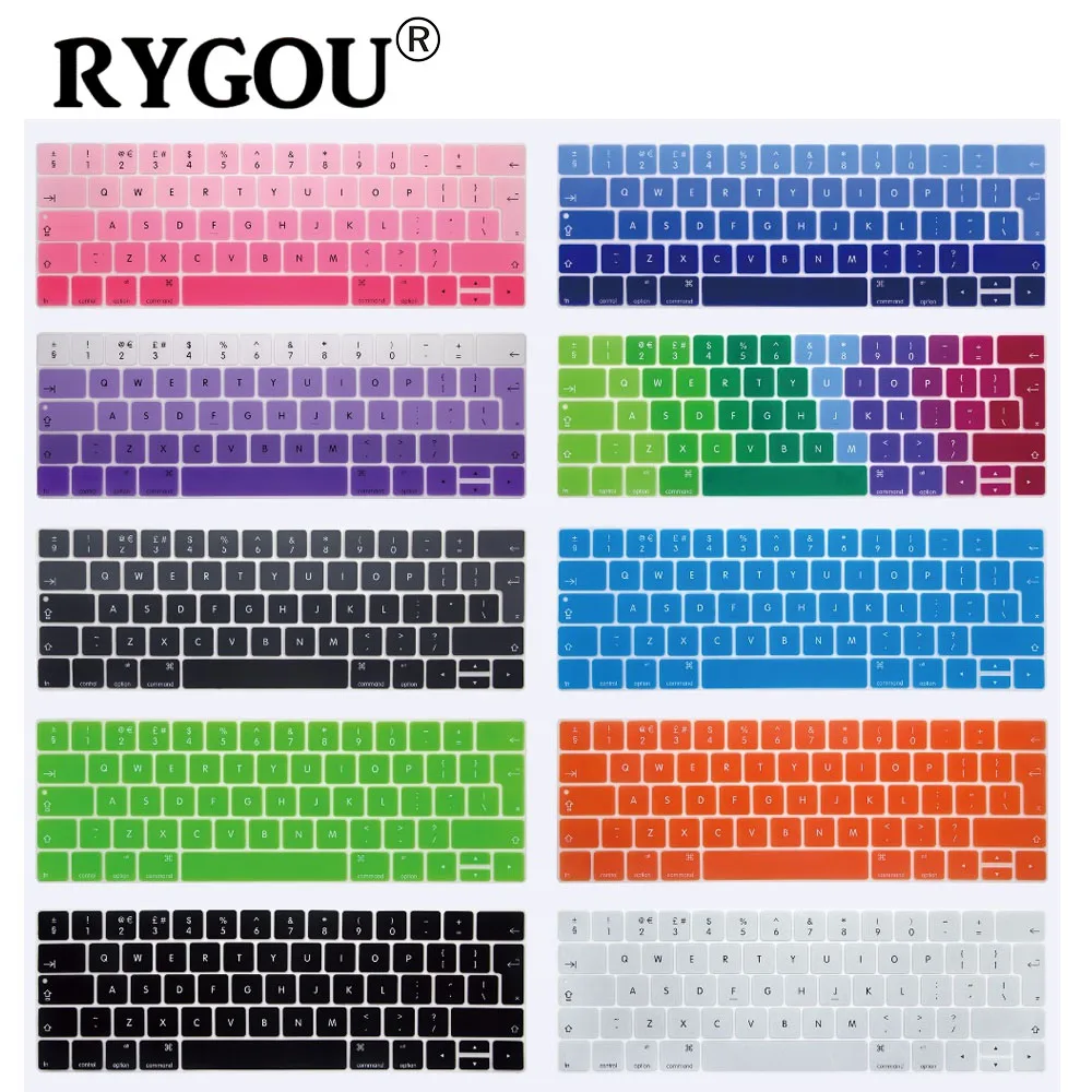 EU/UK English Layout Silicone Keyboard Cover Skin Protector for MacBook Pro 13" 15" Retina With TouchBar (2016- 2018 Release)
EU/UK English Layout Silicone Keyboard Cover Skin Protector for MacBook Pro 13" 15" Retina With TouchBar (2016- 2018 Release)