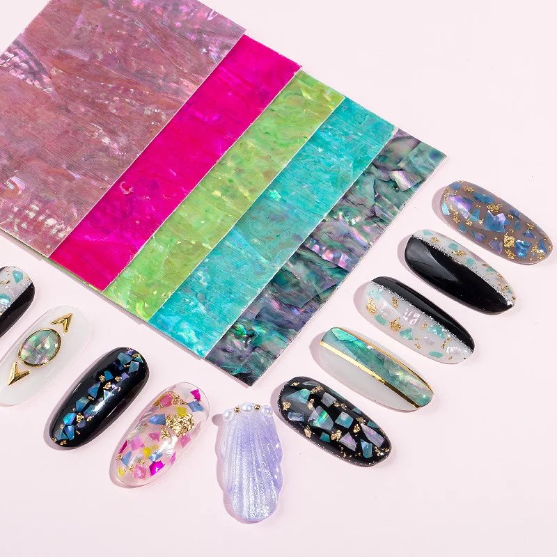1Sheet Nail Art Sticker Adhesive Broken Gradient Shell Abalone Flakes Design 3d Nails Tips Manicure UV Gel Polish Thin Decal New
1Sheet Nail Art Sticker Adhesive Broken Gradient Shell Abalone Flakes Design 3d Nails Tips Manicure UV Gel Polish Thin Decal New