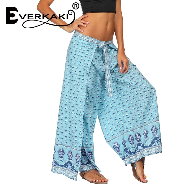 Everkaki Casual High Waist Wide Leg Pants Women 2019 Summer Beach Split Trousers Female Holiday Vintage Floral Prints
Everkaki Casual High Waist Wide Leg Pants Women 2019 Summer Beach Split Trousers Female Holiday Vintage Floral Prints