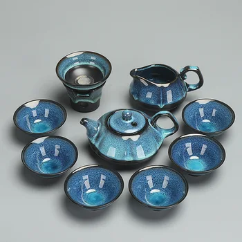 Dehua Ru Kiln Zisha Tea Set Kiln Change Kung Fu Gift Ceramic Teapot Tea Cup Home Leisure Products
Dehua Ru Kiln Zisha Tea Set Kiln Change Kung Fu Gift Ceramic Teapot Tea Cup Home Leisure Products