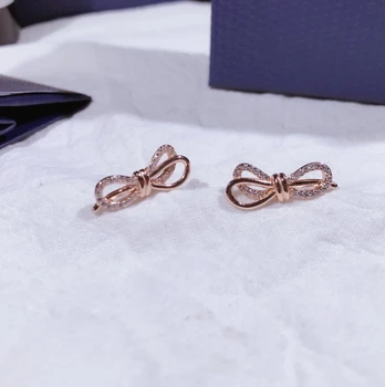 Delicate 100% 925 Sterling Silver Sparkling Bowknot Stud Earrings With Clear CZ Women Party Luxury Jewelry
Delicate 100% 925 Sterling Silver Sparkling Bowknot Stud Earrings With Clear CZ Women Party Luxury Jewelry