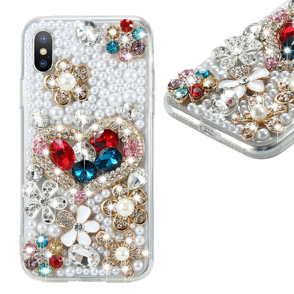 

GANGXUN 100% Handmade Luxury Phone Case Compatible with iPhone X/iPhone XS/iPhone XS Max/iPhone XR (Diamond Style)