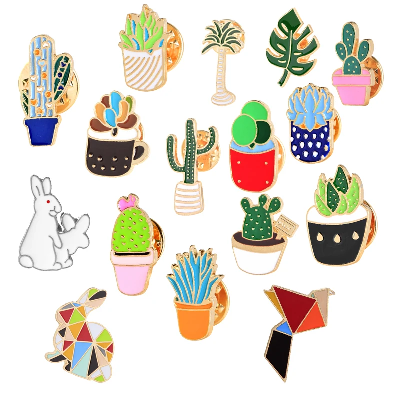 Cartoon Rabbit Bird Badge Pin Metal Button Mini Plant Potted Cactus Brooches Women's Denim Jackets Collar Enamel Pins Brooch Hot
Cartoon Rabbit Bird Badge Pin Metal Button Mini Plant Potted Cactus Brooches Women's Denim Jackets Collar Enamel Pins Brooch Hot