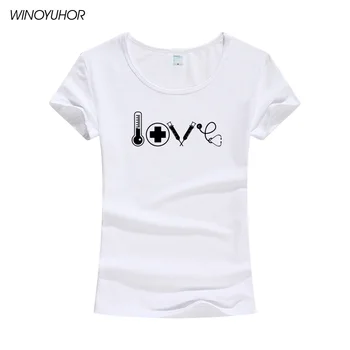 2020 Newest Summer Women's T-shirt Love Nurse Gift T-Shirt Novelty Design Short Sleeve Cute Girl Doctor Medical Tops
2020 Newest Summer Women's T-shirt Love Nurse Gift T-Shirt Novelty Design Short Sleeve Cute Girl Doctor Medical Tops