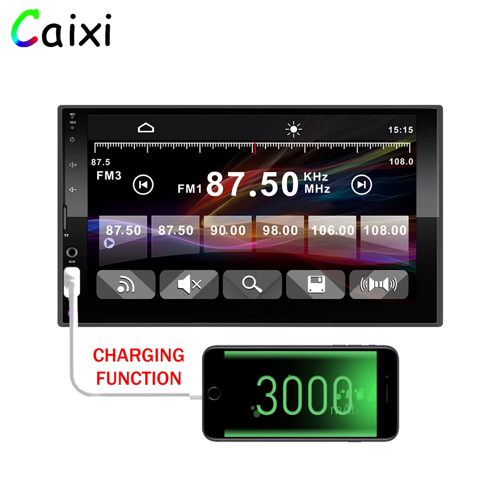 Caixi 2 din Автомобильный мультимедийный плеер стерео 7 "сенсорный экран видео MP5