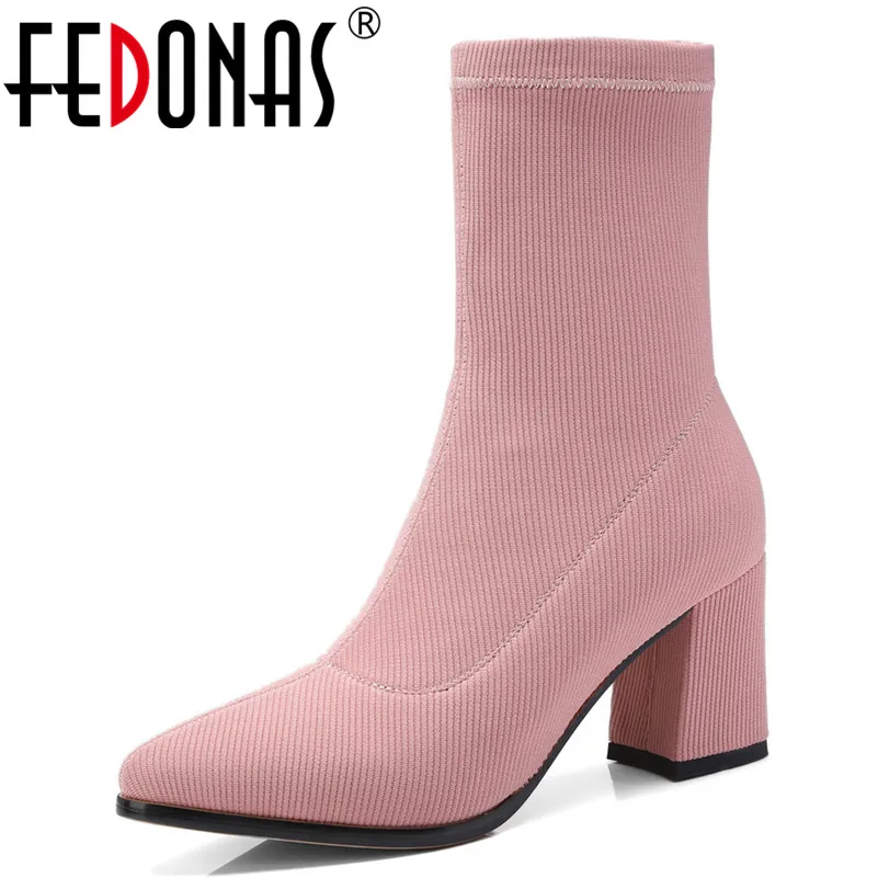 FEDONAS New Women Mid-calf Socks Boots High Heels Autumn Stretch High Boots Ladies Night Club Party Shoes Woman High Basic Boots
FEDONAS New Women Mid-calf Socks Boots High Heels Autumn Stretch High Boots Ladies Night Club Party Shoes Woman High Basic Boots