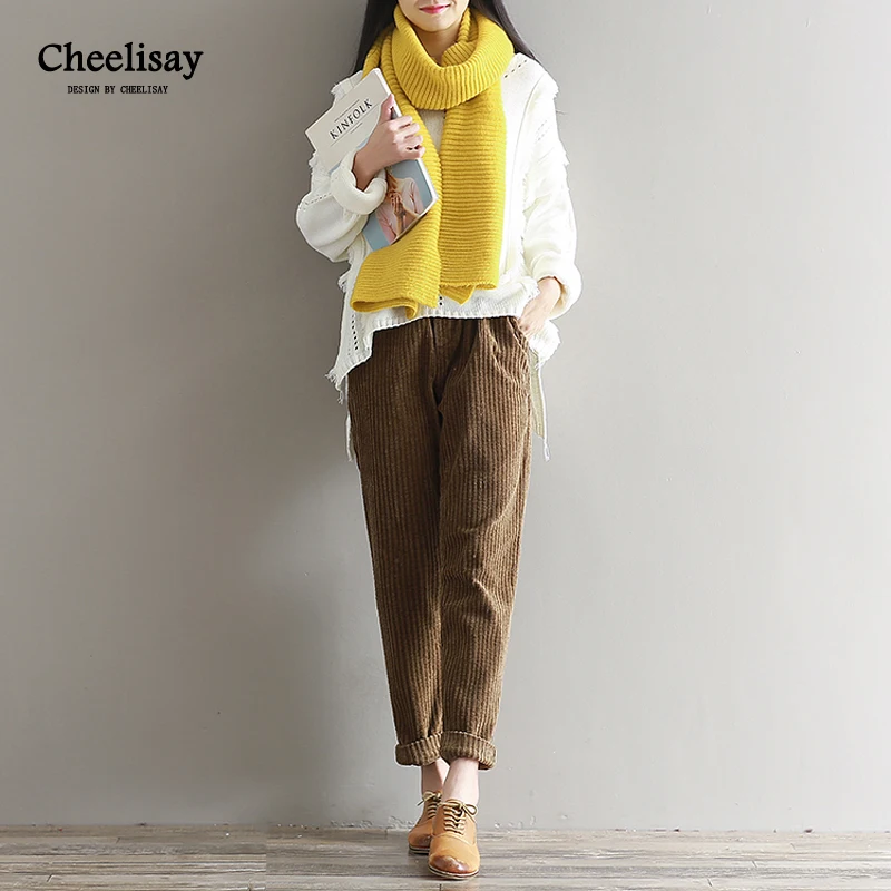 Plus Size S-3XL 2019 Women Corduroy Pants Autumn Winter Vintage Fashion Straight Trousers Casual Elastic Waist Harem Pants Girls
Plus Size S-3XL 2019 Women Corduroy Pants Autumn Winter Vintage Fashion Straight Trousers Casual Elastic Waist Harem Pants Girls