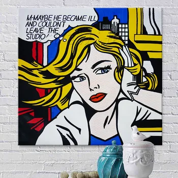 Lichtenstein Pop Art Cartoon Oil painting on canvas Hand-painted Wall Art Picture for living Room Andy Warhol home decor 4
Lichtenstein Pop Art Cartoon Oil painting on canvas Hand-painted Wall Art Picture for living Room Andy Warhol home decor 4