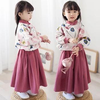 Girl's Chinese Style Set Child Spring New Hoodies Vintage Cotton And Linen Skirt Two-piece High Quality Baby Clothes 1-10 Year
Girl's Chinese Style Set Child Spring New Hoodies Vintage Cotton And Linen Skirt Two-piece High Quality Baby Clothes 1-10 Year