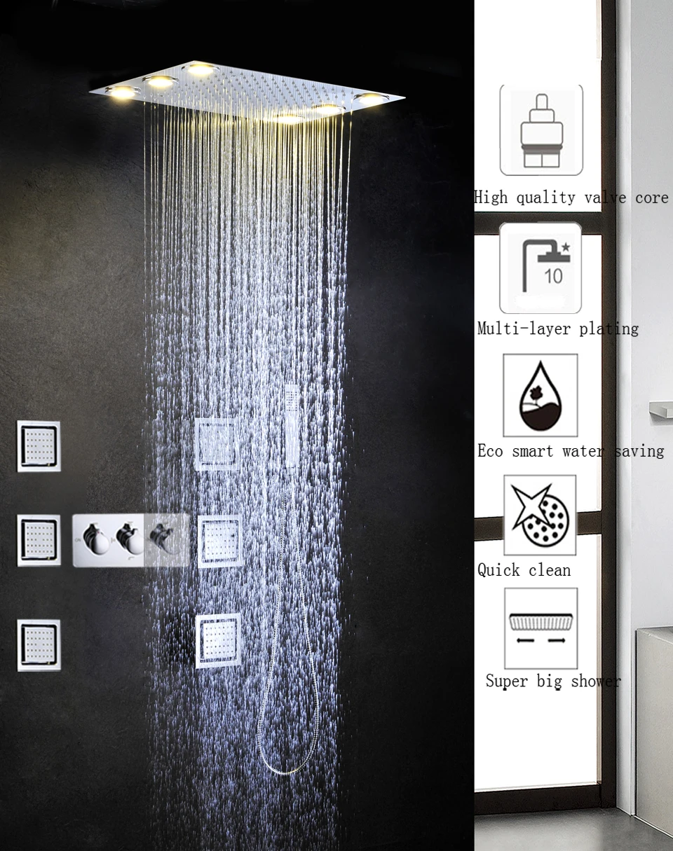 100V~240V AC Shower Head Rain Bath & Shower Hot And Cold Water Mixer Valve Tap Luxury Bathroom Shower Faucet Set
100V~240V AC Shower Head Rain Bath & Shower Hot And Cold Water Mixer Valve Tap Luxury Bathroom Shower Faucet Set
