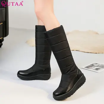 QUTAA 2019 Snow Boots Fashion Women Knee High Boots Platform Winter Boots Women Shoes Keep Warm Elegant Women Boots Size 35-44
QUTAA 2019 Snow Boots Fashion Women Knee High Boots Platform Winter Boots Women Shoes Keep Warm Elegant Women Boots Size 35-44