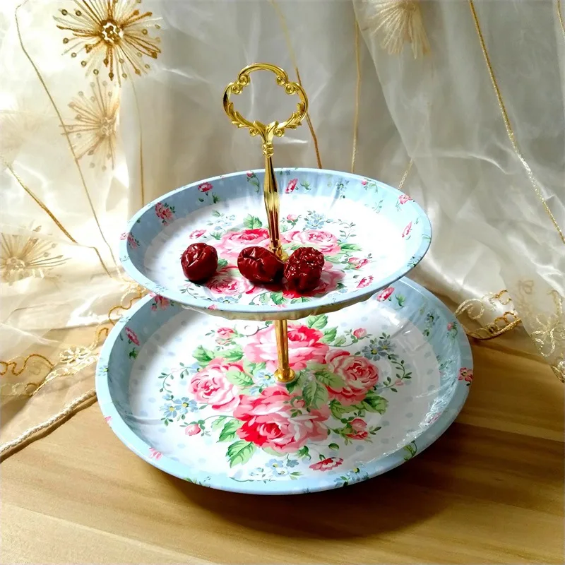 Fruit Plate Household Wrought Iron Tray Double Layer Creative Mdern Plate Cake Plate Stand Dessert Fruits Vegetable Placed Tool
Fruit Plate Household Wrought Iron Tray Double Layer Creative Mdern Plate Cake Plate Stand Dessert Fruits Vegetable Placed Tool