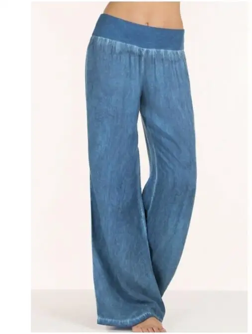 Women High Waist Pants Plus Size Long Trouser Female Casual Loose Denim Blue Black Wide Leg Pant Work Trouses
Women High Waist Pants Plus Size Long Trouser Female Casual Loose Denim Blue Black Wide Leg Pant Work Trouses