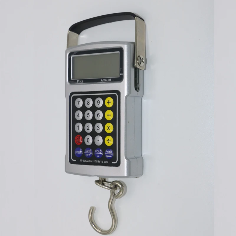 Image 7 in 1 portable scales Fish Luggage electric scale weighing 50kg with a calculator and tape measure backlight register