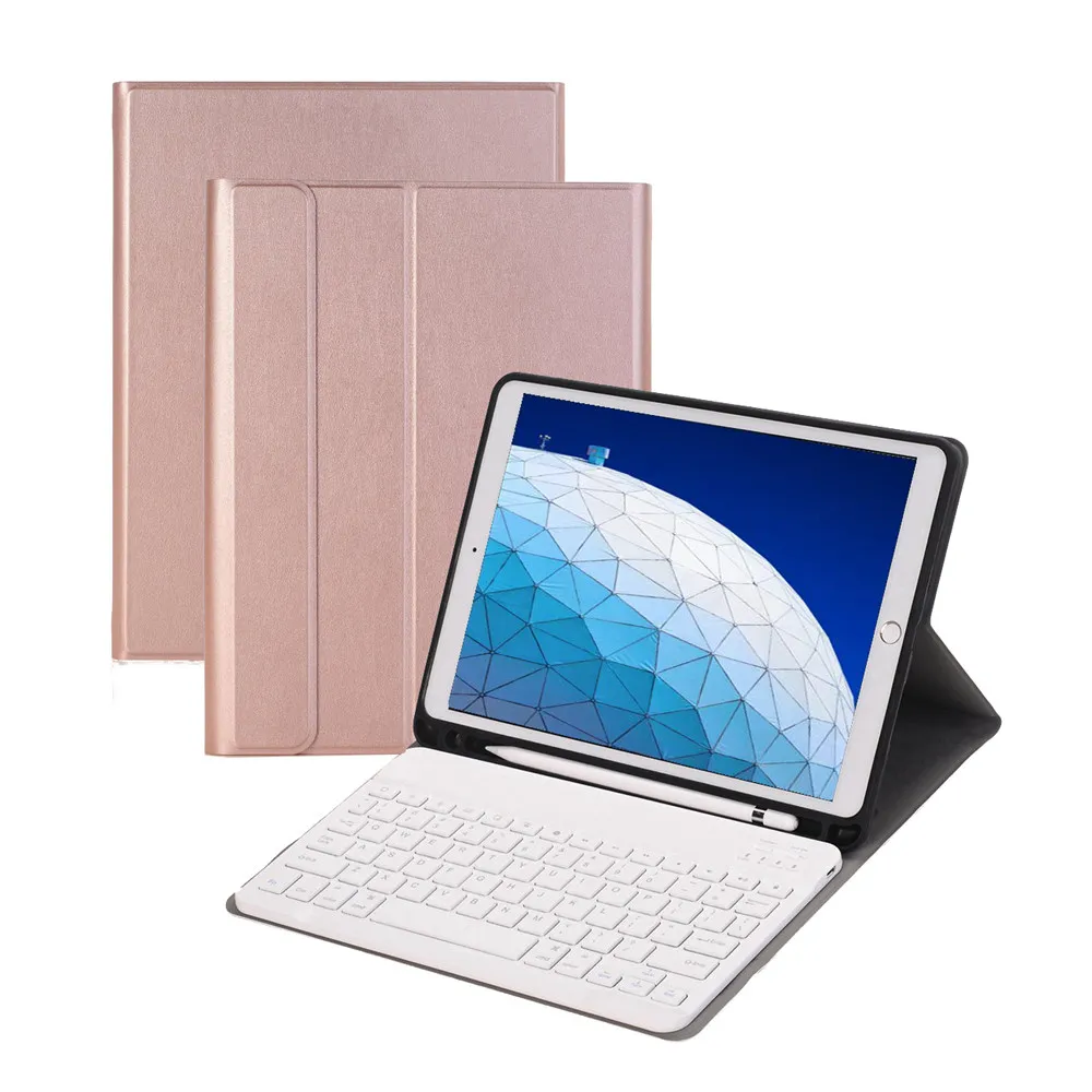Для iPad Air 3 10 5 Съемный Bluetooth русский/испанский/Иврит Клавиатура + Тонкий Стенд PU