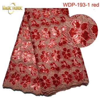 Latest Design African Lace Material Guipure Lace Fabric With Sequins Red Lace Fabric For Women Dress WDP-193 
Latest Design African Lace Material Guipure Lace Fabric With Sequins Red Lace Fabric For Women Dress WDP-193