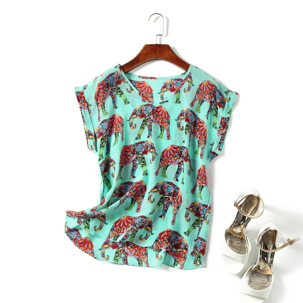 100% natural silk short-sleeved shirt female silk wild bottoming shirt personalized printing large size blouse
100% natural silk short-sleeved shirt female silk wild bottoming shirt personalized printing large size blouse