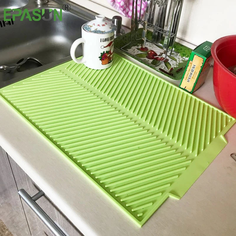 EPASUN Large Dish Drying Mat Premium Heat Resistant Silicone Tableware Dishwaser Safe Pad Dinnerware Table Mat Placemat 43*33cm
EPASUN Large Dish Drying Mat Premium Heat Resistant Silicone Tableware Dishwaser Safe Pad Dinnerware Table Mat Placemat 43*33cm
