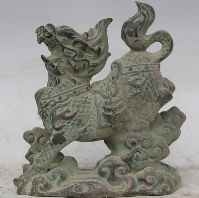 JP S0524 8" Chinese Bronze Wealth exorcise Kylin Chi-lin Qilin Beast Statue sculpture (B0413)
JP S0524 8" Chinese Bronze Wealth exorcise Kylin Chi-lin Qilin Beast Statue sculpture (B0413)