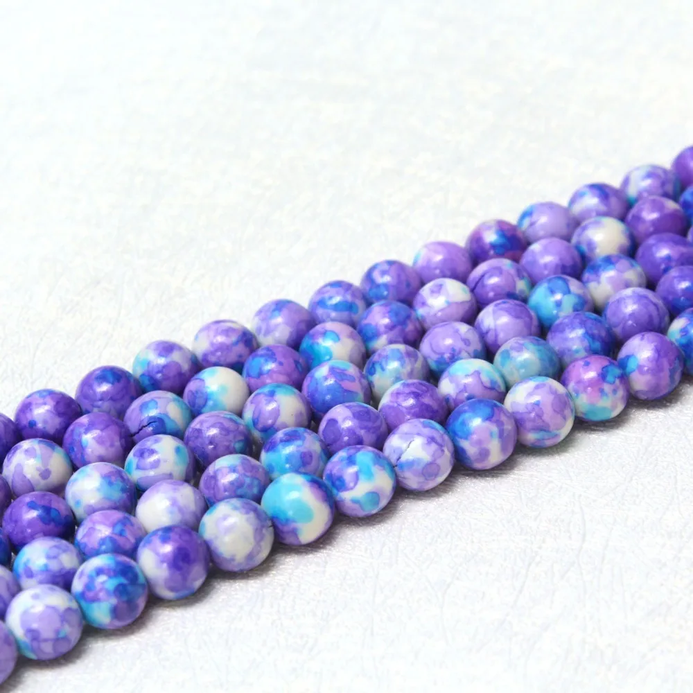 Wholesale RainStone Pattern Dye Purple Natural White Stone Beads For Jewelry Making DIY Bracelet Necklace 4/6/8/10/12 mm 15''
Wholesale RainStone Pattern Dye Purple Natural White Stone Beads For Jewelry Making DIY Bracelet Necklace 4/6/8/10/12 mm 15''