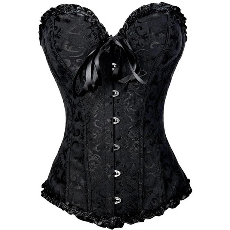 Women's Lace Up Satin Boned Overbust Waist Trainer Corsets And Bustiers Bodyshaper Top Plus Size G-string Push up Shapewear
Women's Lace Up Satin Boned Overbust Waist Trainer Corsets And Bustiers Bodyshaper Top Plus Size G-string Push up Shapewear