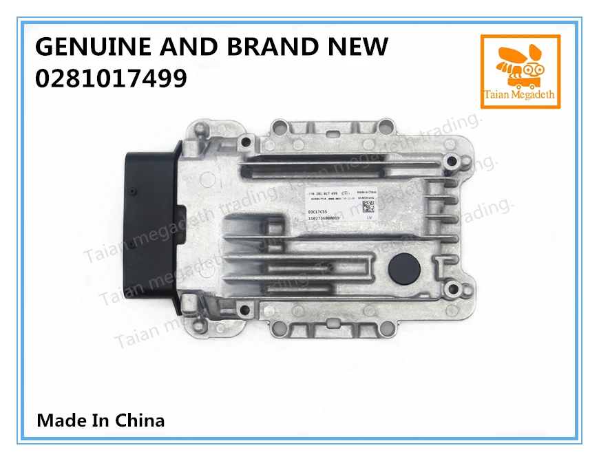 GENUINE AND BRAND NEW DIESEL ELECTRONIC CONTROL MODEL UNIT, ECM, ECU 0281017499, 0281017918, EDC17C55, 1102736800019
GENUINE AND BRAND NEW DIESEL ELECTRONIC CONTROL MODEL UNIT, ECM, ECU 0281017499, 0281017918, EDC17C55, 1102736800019