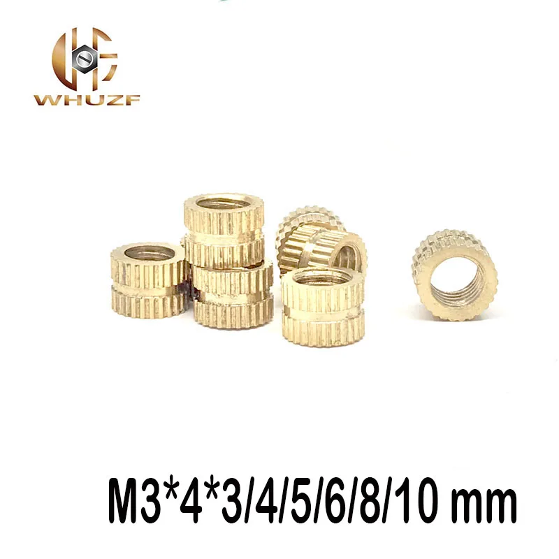 100pcs M3*4*3/4/5/6/8/10 mm OD 4mm brass copper insert mut embedded copper knurled nut Injection molding machine nut
100pcs M3*4*3/4/5/6/8/10 mm OD 4mm brass copper insert mut embedded copper knurled nut Injection molding machine nut