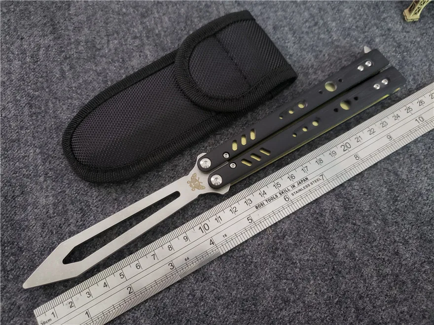 Theone BRS Butterfly Trainer in Knives KVT D2 Blade TC4+G10 Handle CNC Finsh Replicant knife BM42 BM51 BM62
Theone BRS Butterfly Trainer in Knives KVT D2 Blade TC4+G10 Handle CNC Finsh Replicant knife BM42 BM51 BM62