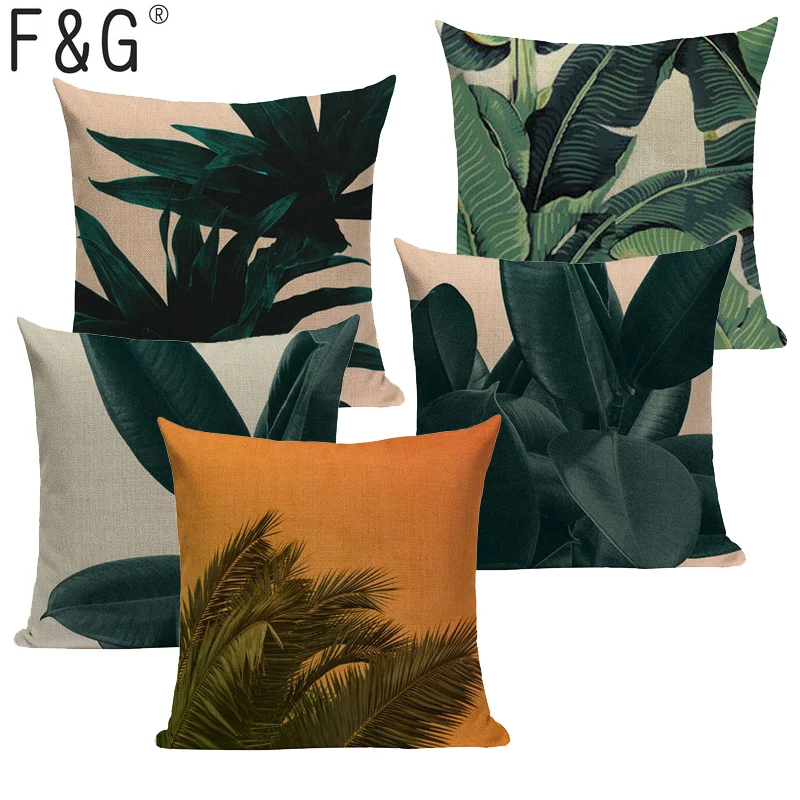Plant cushion cover tropical jungle green leaves home sofa decorative pillows square linen print custom throw pillows 45Cmx45Cm
Plant cushion cover tropical jungle green leaves home sofa decorative pillows square linen print custom throw pillows 45Cmx45Cm