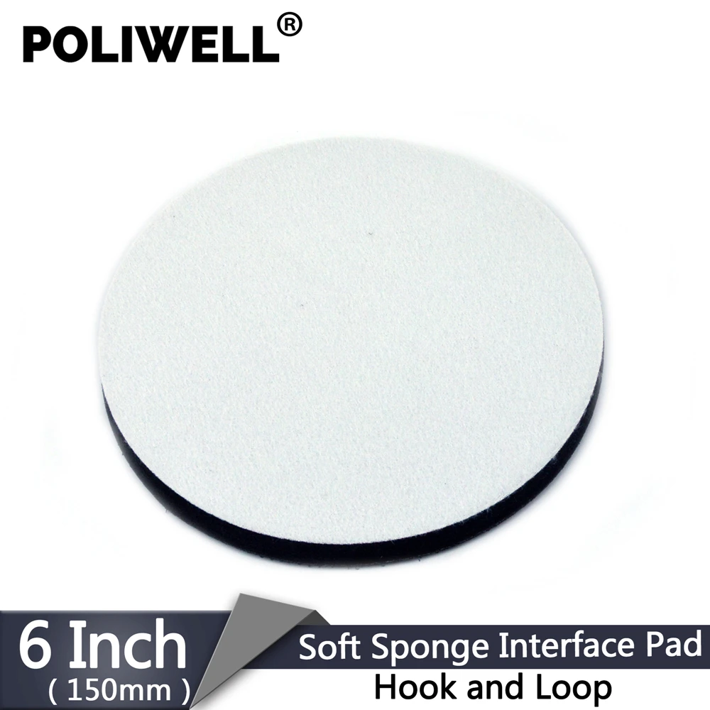 POLIWELL 6 Inch Soft Sponge Interface Pad Protection Disc Hook & Loop Backing Polishing Buffer Pad Abrasive Tools Accessories
POLIWELL 6 Inch Soft Sponge Interface Pad Protection Disc Hook & Loop Backing Polishing Buffer Pad Abrasive Tools Accessories