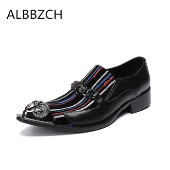 Luxury brand designer metal pointed toe fashion patckwork genuine leather men shoes loafers casual party shoes career work shoes
Luxury brand designer metal pointed toe fashion patckwork genuine leather men shoes loafers casual party shoes career work shoes