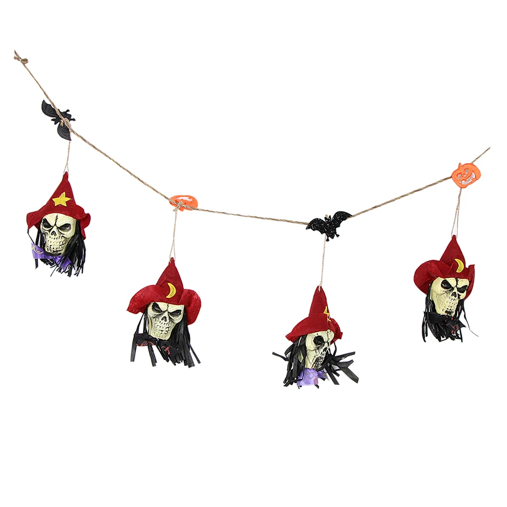 Halloween Skull Skeleton Banner Hanging Garland Party Decoration