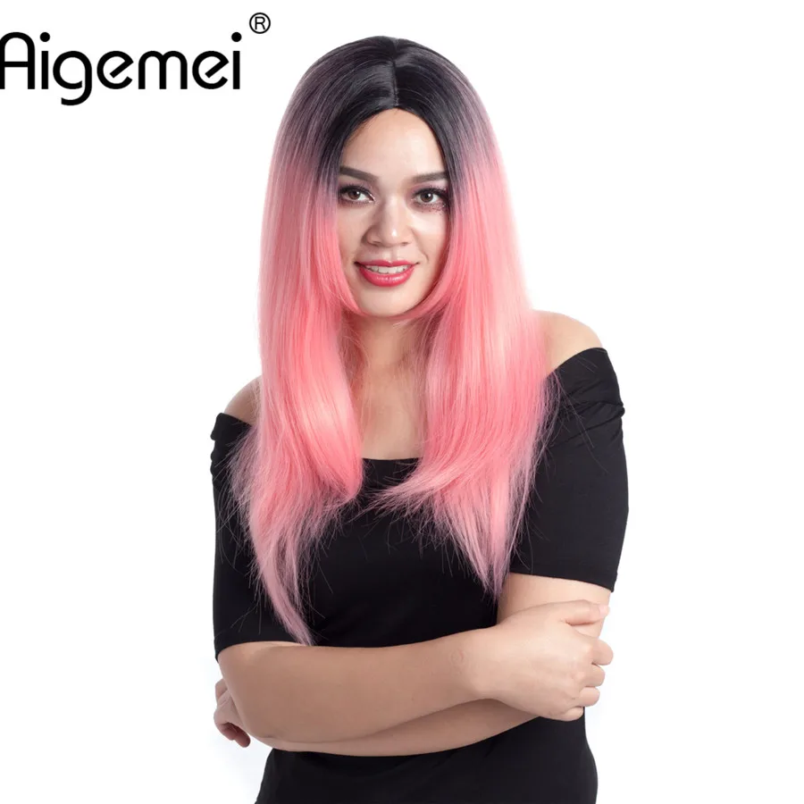 Aigemei No Lace Wig Synthetic Long Straight Cosplay Wigs Ombre Pink Wig For Women 26 Inch T Part 6 Color
Aigemei No Lace Wig Synthetic Long Straight Cosplay Wigs Ombre Pink Wig For Women 26 Inch T Part 6 Color