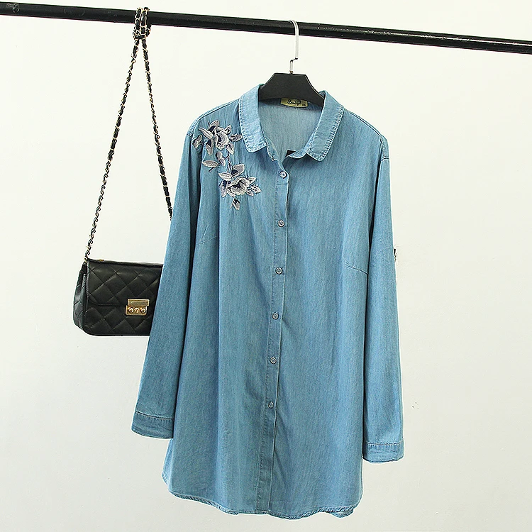 2018 New Arrival Sale Body Blusas Femininas Women Tops 2xl 3xl Large Size Spring All-match Flower Embroidery Full Sleeve Shirt
2018 New Arrival Sale Body Blusas Femininas Women Tops 2xl 3xl Large Size Spring All-match Flower Embroidery Full Sleeve Shirt