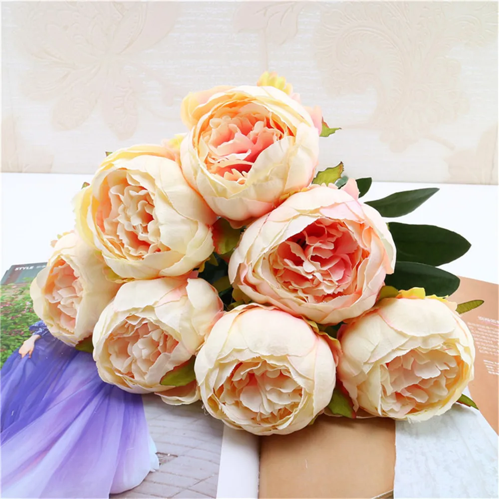 1 Bouquet Vintage Artificial Peony Silk Flowers Bouquet for Decoration Wedding Decorations Fashion Atificial Flowers 2018 New
1 Bouquet Vintage Artificial Peony Silk Flowers Bouquet for Decoration Wedding Decorations Fashion Atificial Flowers 2018 New