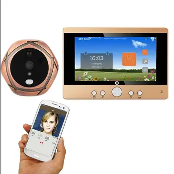 5" 720P WiFi Wireless Digital Peephole Door Viewer Video Camera Wifi Doorbell with Intercom or take picture or take video
5" 720P WiFi Wireless Digital Peephole Door Viewer Video Camera Wifi Doorbell with Intercom or take picture or take video
