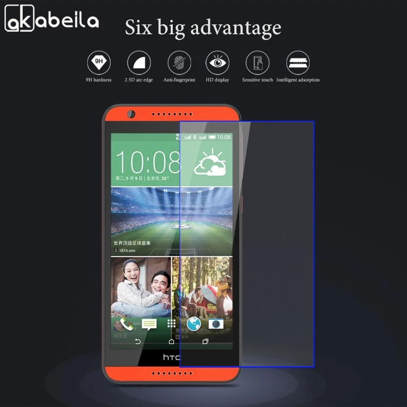 

AKABEILA Tempered Glass For HTC Desire 820 D820U D820 D820T 820G 820G+ Dual Sim 820S D820S Protector Steel Film wholesale