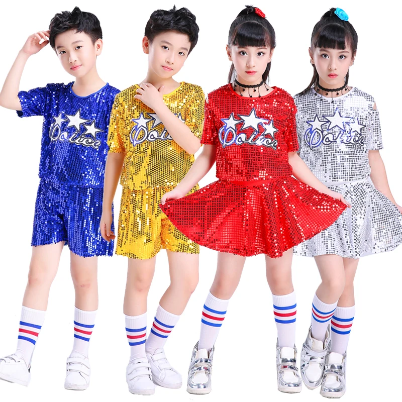 Sequin Children Jazz Dance Performance Suit Girls Street Modern Hip Hop Dance Costume For Girls
Sequin Children Jazz Dance Performance Suit Girls Street Modern Hip Hop Dance Costume For Girls