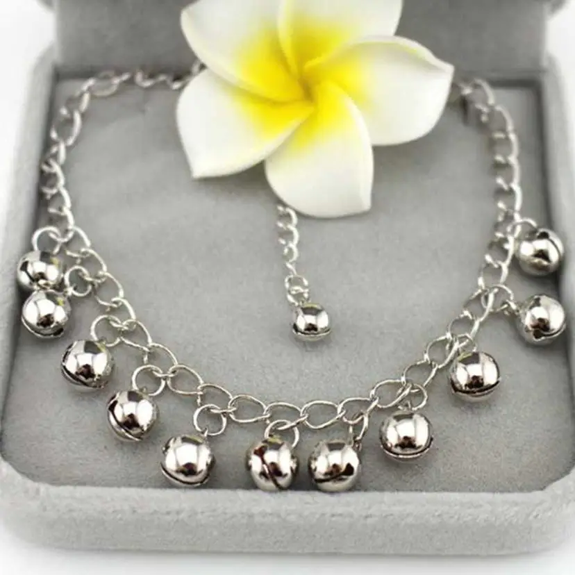 Bracelets On The Feet Silver Boho Beach Sandals Hot Women Bells Anklet Fashion Accessories Jewelry Hot sale Wholesale 40p
Bracelets On The Feet Silver Boho Beach Sandals Hot Women Bells Anklet Fashion Accessories Jewelry Hot sale Wholesale 40p
