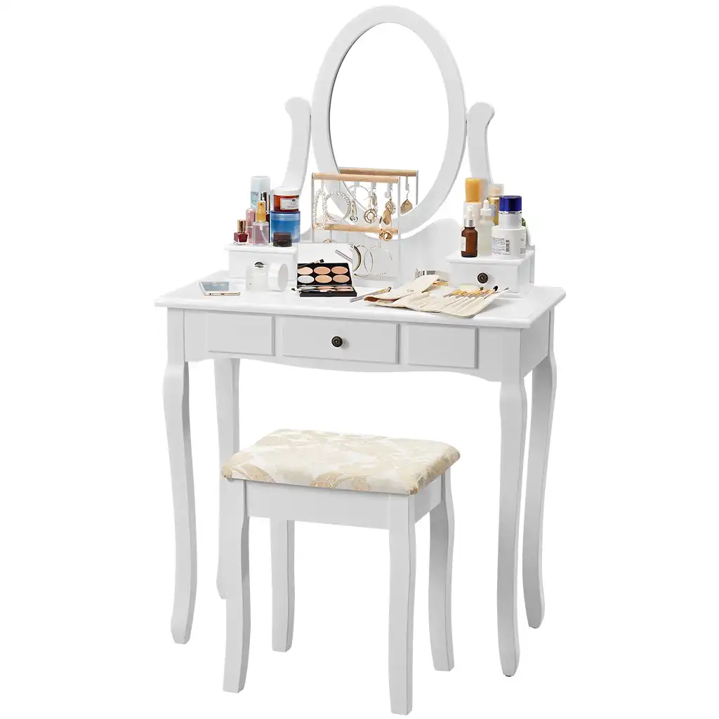 Langria Makeup Dressers Dressing Table Vanitystool Set Adjustable