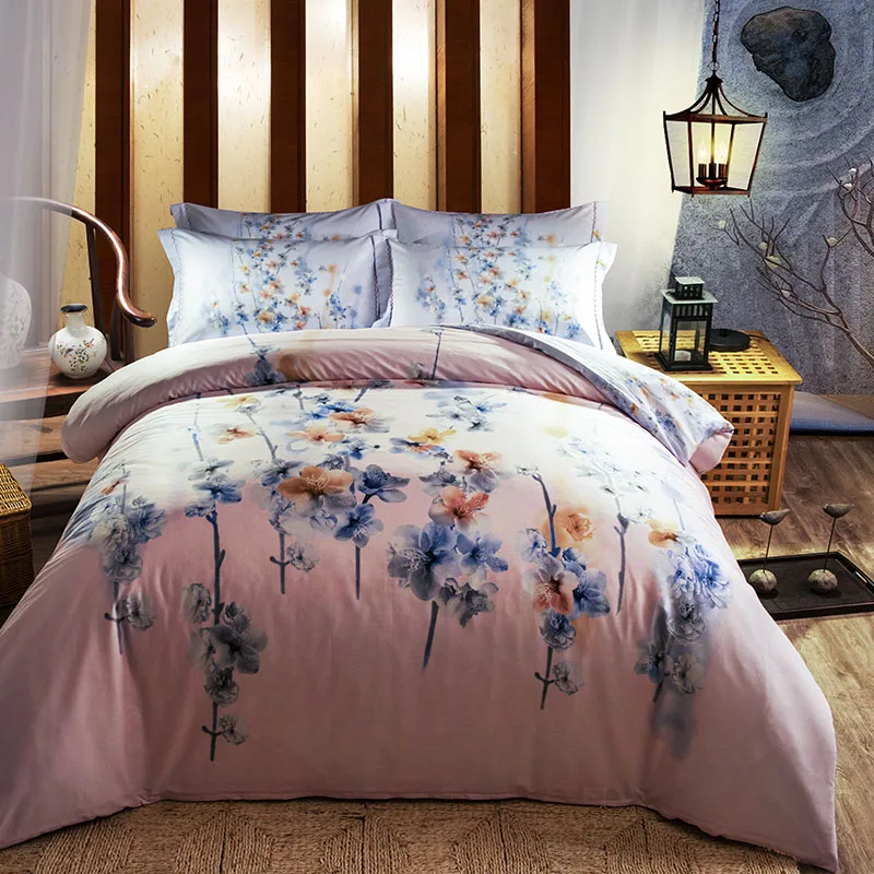 Light Pink Blue Flowers Printed Bedding Set Full Queen King Size Bedspreads Duvet Covers Cotton Woven 600TC Adult Girls Bedroom
Light Pink Blue Flowers Printed Bedding Set Full Queen King Size Bedspreads Duvet Covers Cotton Woven 600TC Adult Girls Bedroom