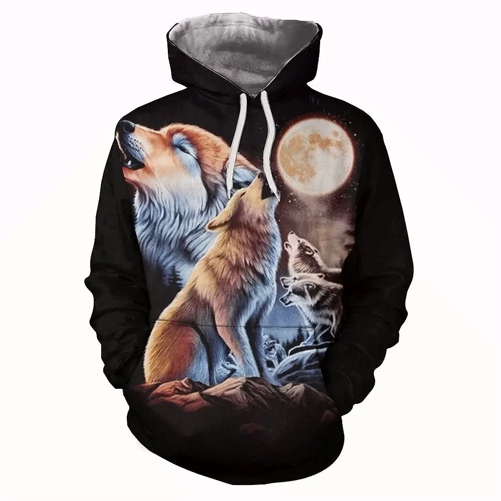 Hoodies Comfortable Lone Wolf Outwear 3D Fleece Fashion Cotton Running Printed Fleece Soft L-3XL Sport Travel
Hoodies Comfortable Lone Wolf Outwear 3D Fleece Fashion Cotton Running Printed Fleece Soft L-3XL Sport Travel