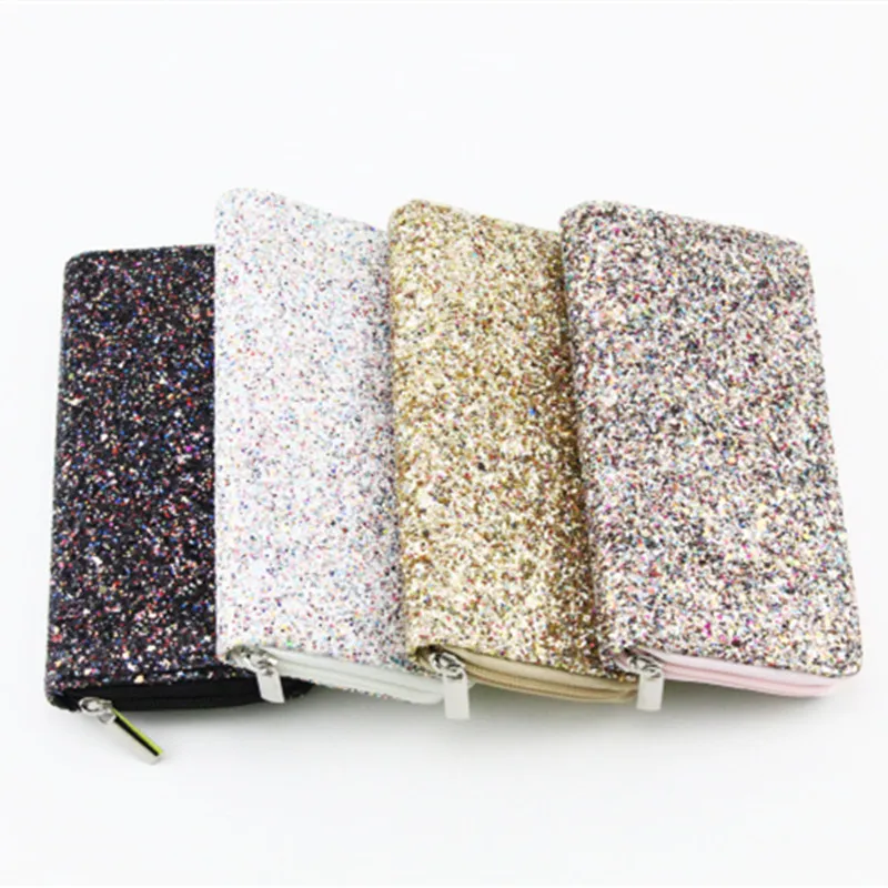 Женский Длинный кошелек из искусственной кожи с блестками 2019 | Багаж и сумки