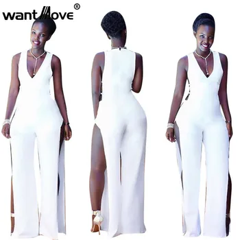 Wantmove 2018 new shelves deep V high fork fashion sexy elegant jumpsuit summer solid color sleeveless long jumpsuit WM314
Wantmove 2018 new shelves deep V high fork fashion sexy elegant jumpsuit summer solid color sleeveless long jumpsuit WM314